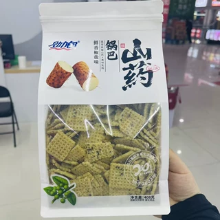 劲力郎山药锅巴娃娃机摆摊零食多种口味408g一箱12包休闲锅巴