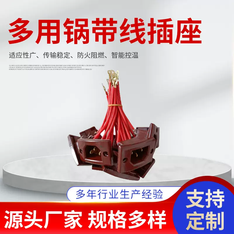厂家供应多用锅插座带线插座品型插座电热锅电饭锅配件