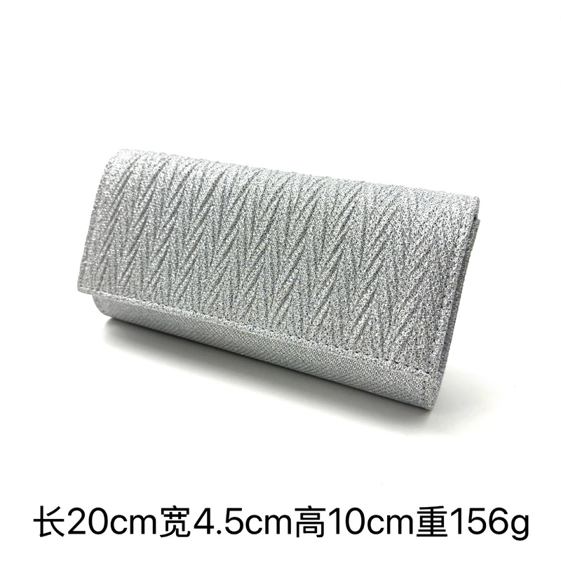 跨境工厂直销clutch bag女士晚宴包幻彩闪亮压褶晚装包圆底斜挎包|undefined