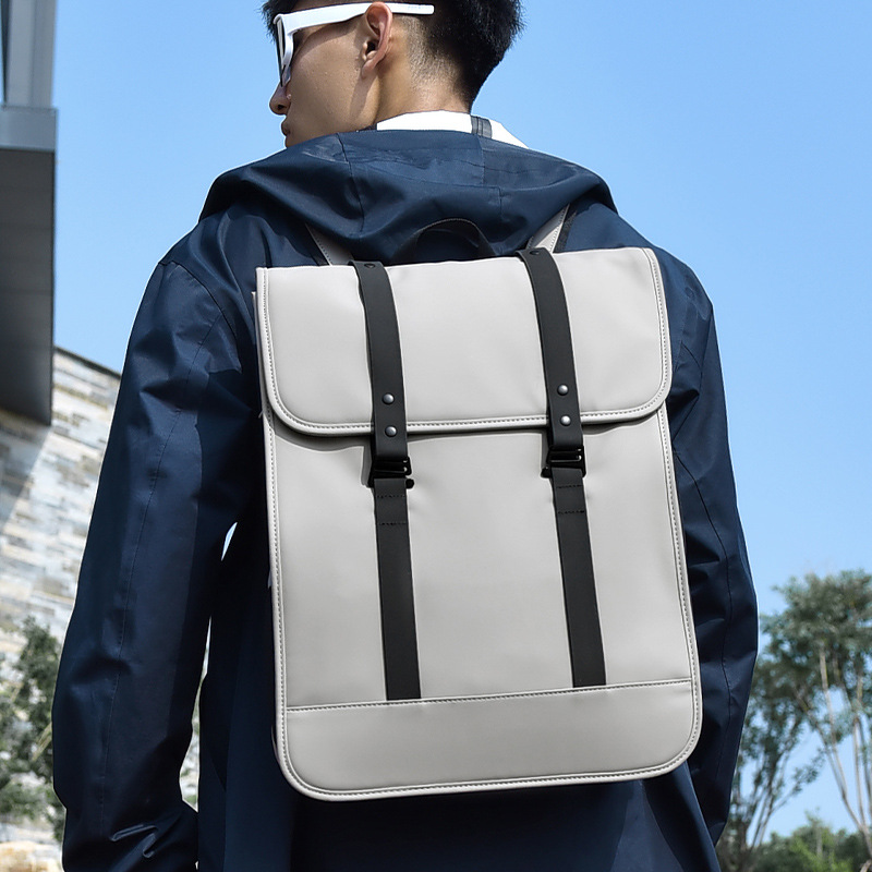 Mochila de hombre de textura casual, mochila de alta gama de gran capacidad, mochila de computadora multifuncional para hombre para viajeros de negocios