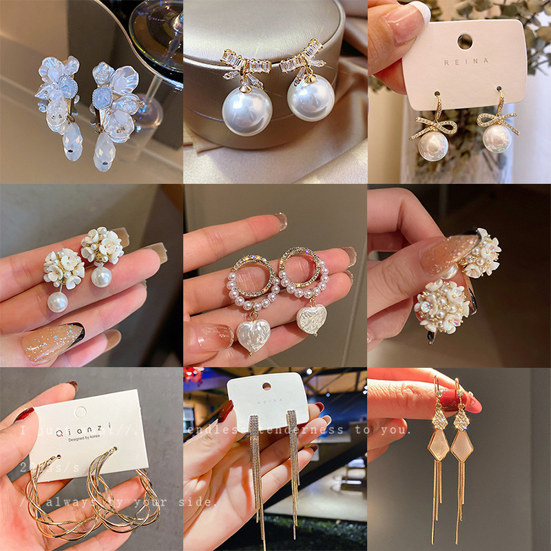 Korean Internet Famous ins Style Simple Elegant Retro Ear Buckle Earrings Elegant Resin U-shaped Ear Jewelry Women's New Wholesale