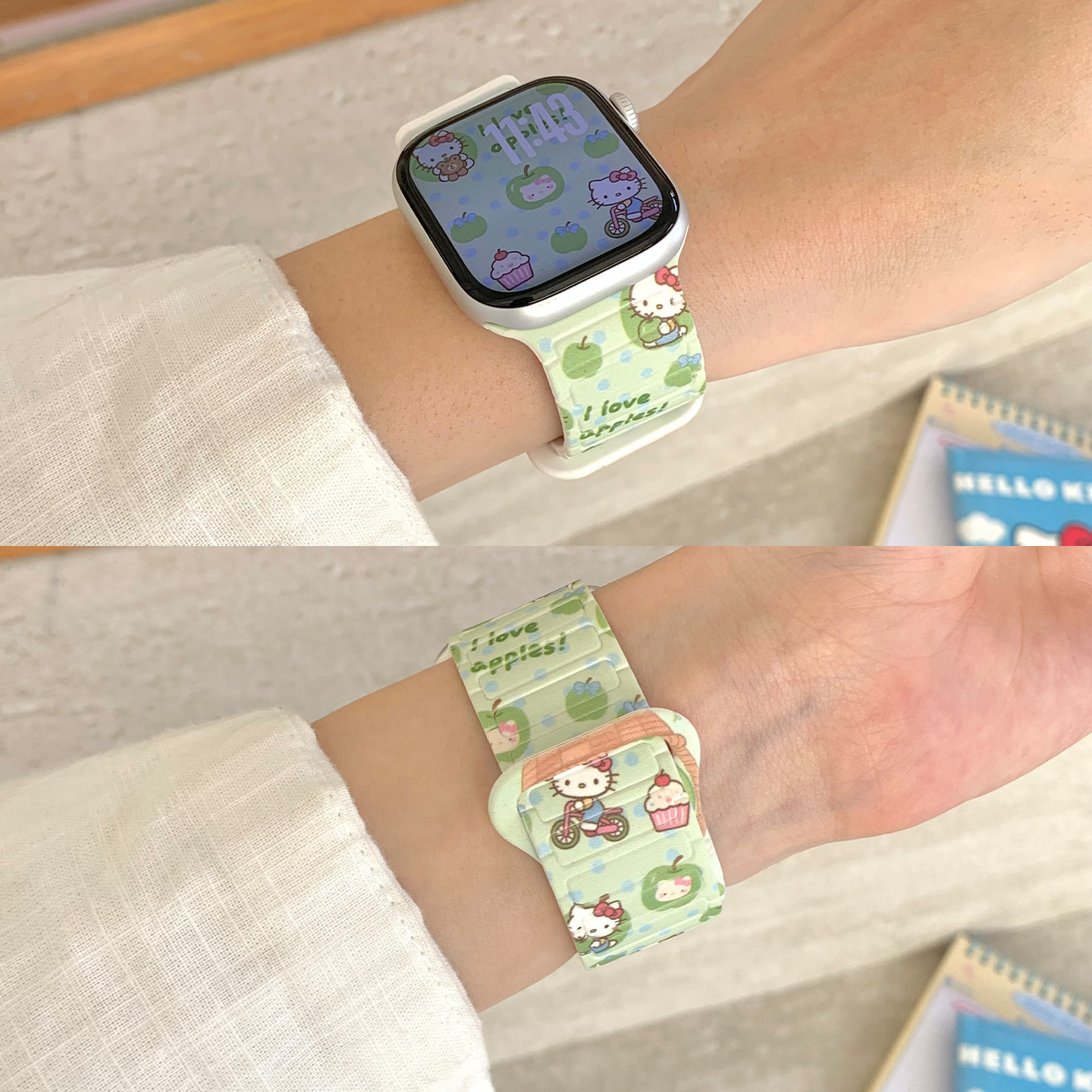 Suitable for Apple S11 Watch Iwatch11 Strap Applewatch10 Cute Cartoon S10 New Print