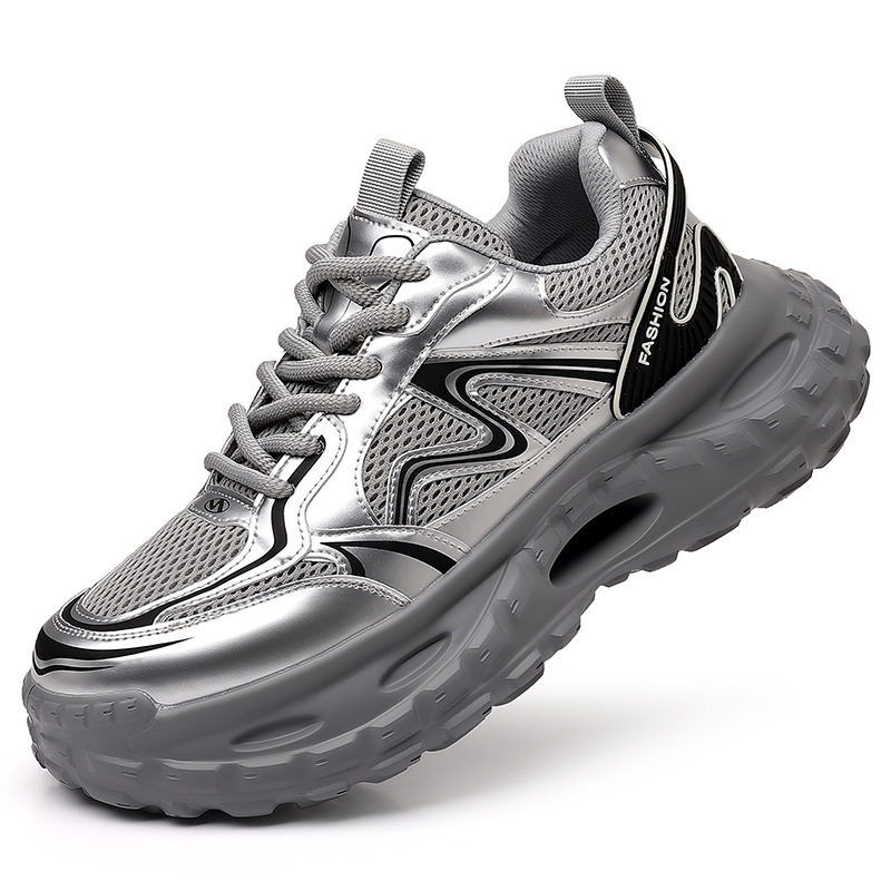 Zapatos de hombre primavera transpirable 2025 nuevos zapatos deportivos casuales para hombre tendencia salvaje zapatos ligeros de suela blanda al por mayor