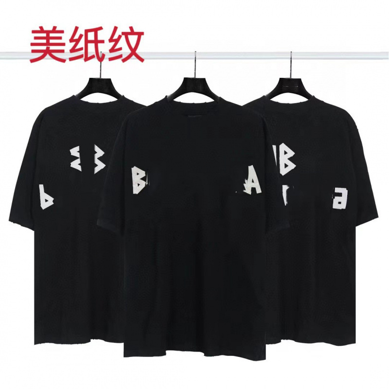 高品質クロスボーダーアメリカンスタイル25ss夏新作No.10ユニフォームレタールーズ半袖Tシャツ卸売|undefined