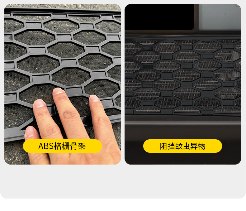 Suitable for 25 Models of Byd Tang Ldmi/Ev, Anti-Insect Net, No-Disassembly Front Bumper Condenser Box Protective Net Modification Accessories