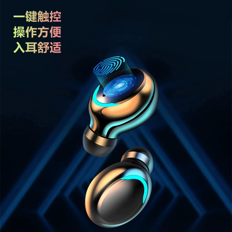 Кросс-борт F9-5 беспроводной Bluetooth наушники улыбающееся лицо LED аккумулятор цифровой дисплей TWS сенсор 5.0 мобильная зарядка