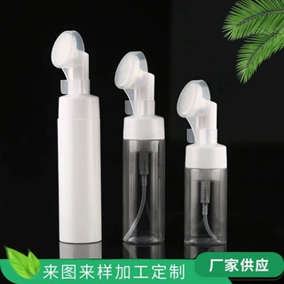 余姚厂家起泡瓶按压泡沫瓶43牙硅胶泡沫刷分装瓶pet瓶洁面慕斯瓶
