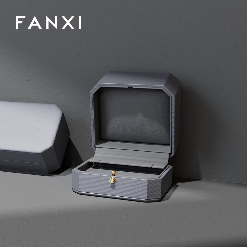 Fanxi Mobile Proposal Marriage Jewelry Box 2024 nueva caja de almacenamiento de joyas de oro de alta gama logotipo privado