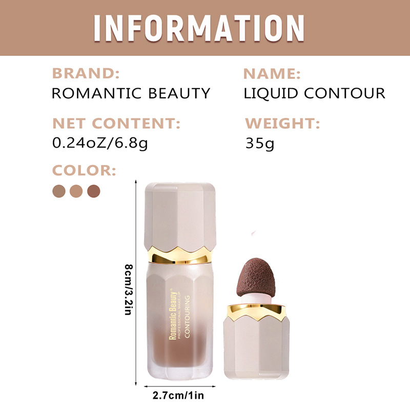 Líquido transfronterizo matte reparador de barras de mejora de brillo facial brillante blush natural sombra de nariz líquido reparador de color