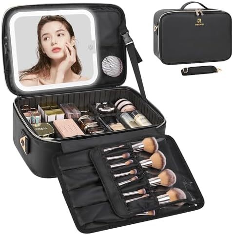 Amazon bolsas de maquillaje de alta capacidad de maquillaje portátil de alta belleza bolsas de maquillaje de viaje portátiles