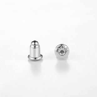 Transparent silicone S925 sterling silver earplugs nipple UFO bullet ear plug ear forcing DIY earrings Accessories Wholesale