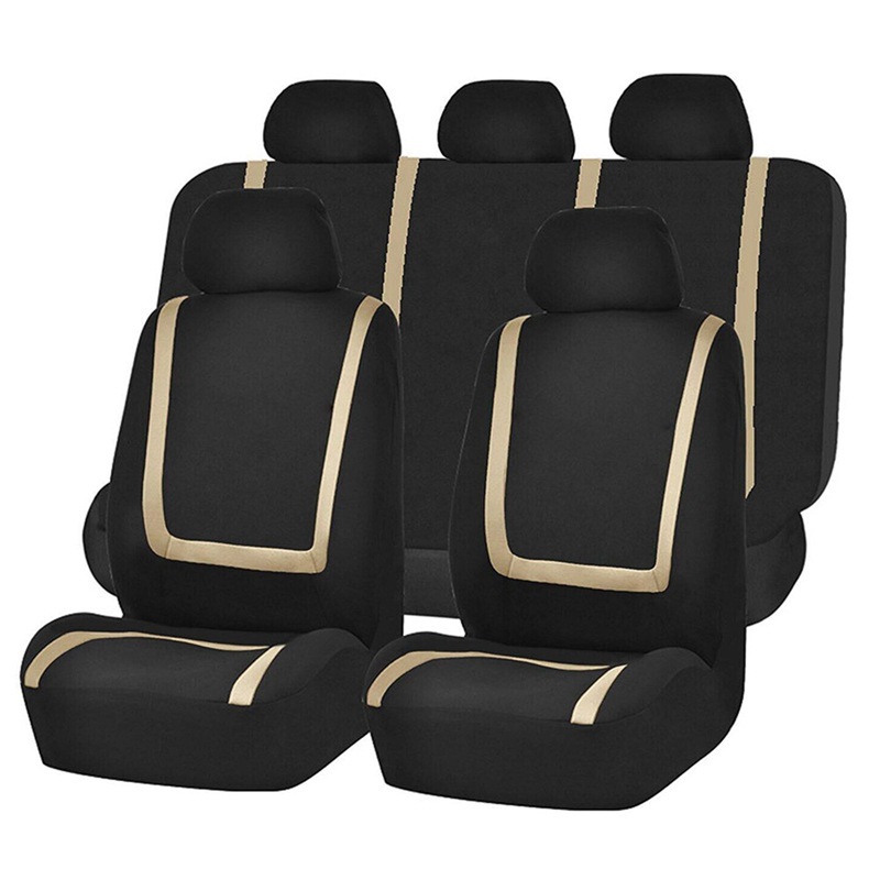 Cross-Border New Model Car Seat Covers for Five Seats, Universal Black and Blue Striped Full-Cover Seat Covers, Suitable for All Seasons