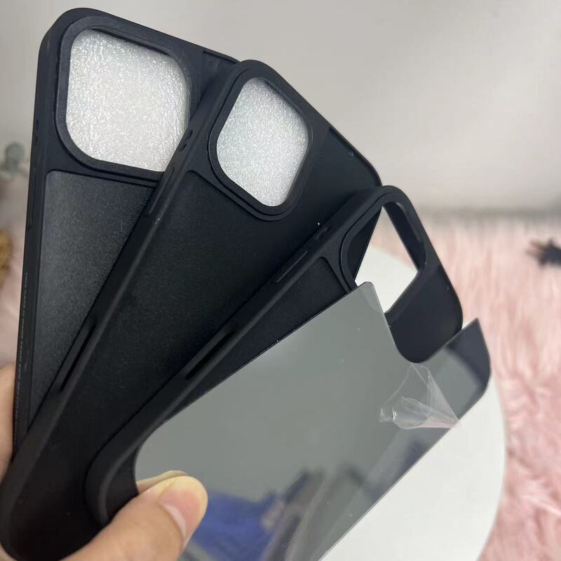 New iPhone15 High Quality Solid Color Purple Blue Mirror 13Pro Side Letter Beauty Mirror Phone Case New iPhone15 High Quality Solid Color Purple Blue Mirror 13Pro Side Letter Beauty Mirror Phone Case