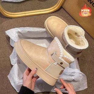 ����Ůʿѩ��ѥ2025�궬���¿ʽ���ٴ�͹ŷ���ƽ�׼ӽq��Ь