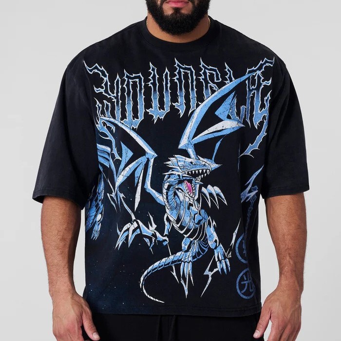 Youngla Joint Yu-Gi-Oh Yu-Gi-Oh Men's Oversized Digital Direct Injection Summer Fitness Sports Casual T-Shirt