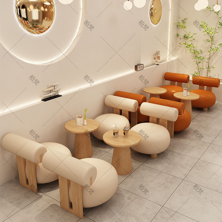 Mesa y silla de café y té de leche combinación de una mesa y dos sillas sofá casual de recepción comercial de negociación silla de sala de estar