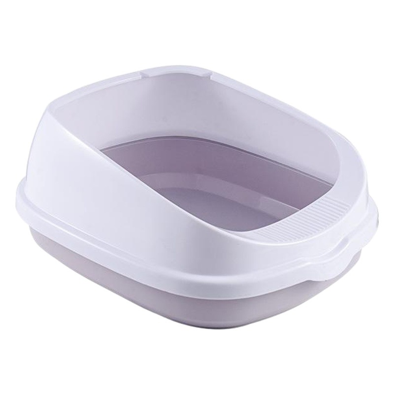 Suministro directo de fábrica caja de arena para gatos antisalpicaduras de gran altura resistente a caídas caja de arena para gatos semicerrada para gatos gratis pala de arena para gatos inodoro para gatos