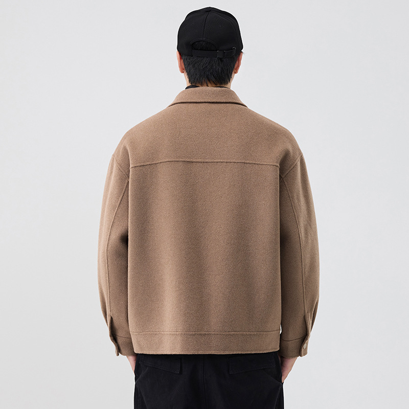2025 invierno nuevo chaqueta de lana de doble cara chaqueta de moda para hombres chaqueta casual suelta sin image 4