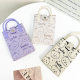 INS New Bear Flower Knitted Bag All-match Personalized Women's Handbag Shoulder Crossbody Bag Mini Mobile Phone Bag