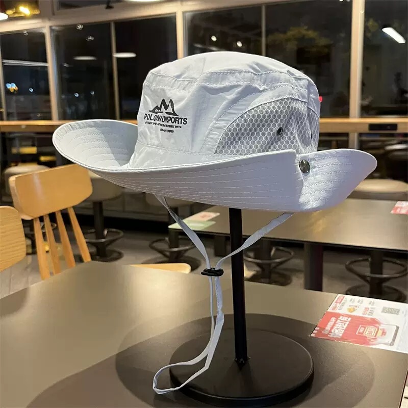 人気のアウトドアレトロフィッシャーマンハット、夏のハイキング、釣り、日焼け止めサンハット、登山、ウエスタンサンシェードカウボーイハット|undefined