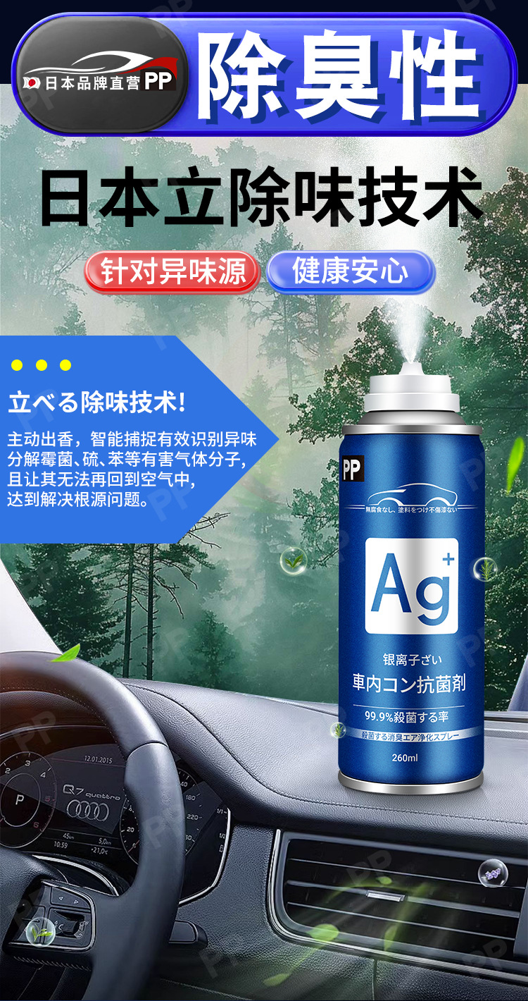 Suitable for Car Odor Removal, Air Conditioning, Anti-Bacterial, Car Deodorant, Car Air Freshener, Deodorizing Artifact