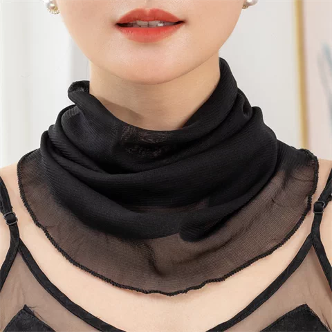 [All Colors] Mesh Neck Protection Mask, Ear-Hanging Face Mask, Neck Gaiter, Sunscreen Scarf, Fashionable Fake Collar