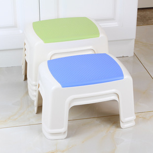 Plastic Stool Thickened Adult Shoe Changing Stool Children's Low Stool Non-slip Small Bench Household Bathroom Stool Square Stool Dining Table Stool