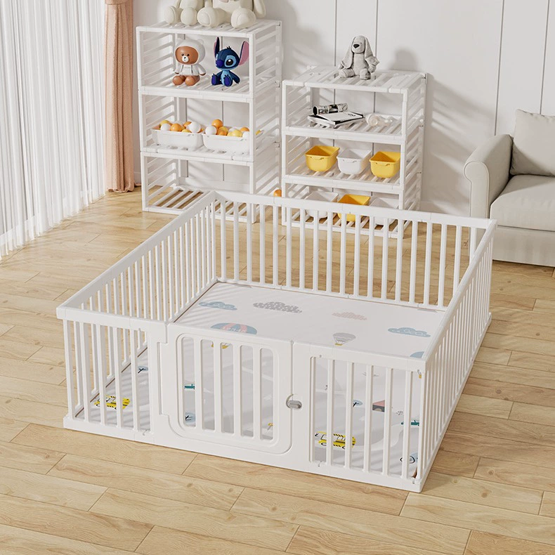 Children's Playpen / Safety Fence, Indoor Modular Play Castle, Multiple Sizes with Gate