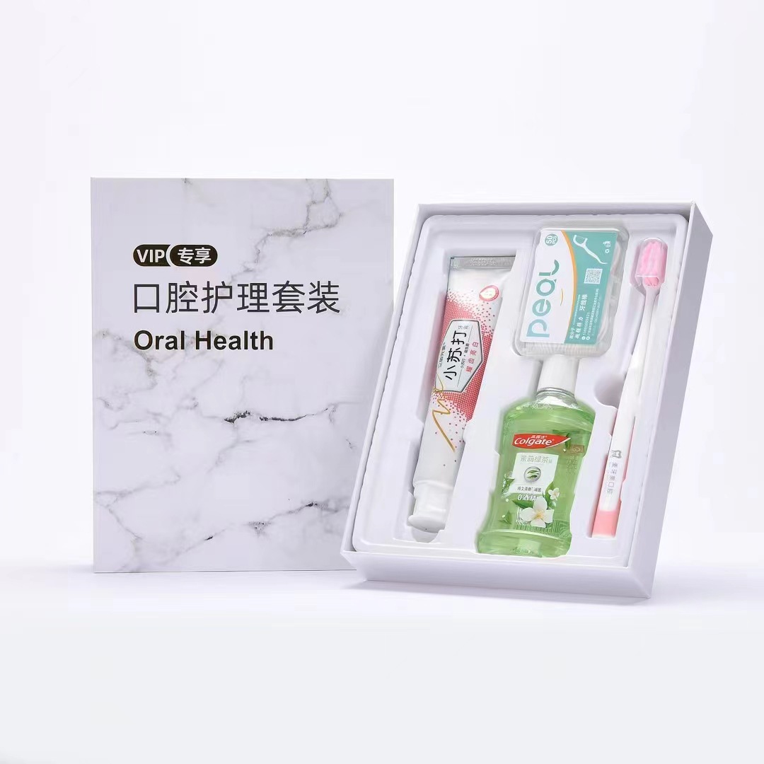 Oral care set, toothpaste and brush, gift box