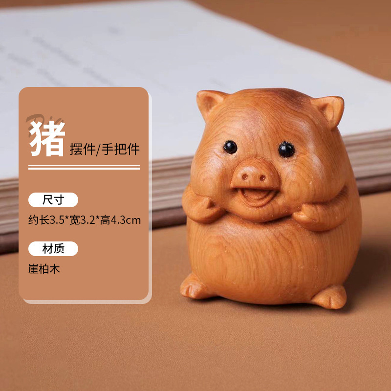 新しい蛇年干支ペンダント、天然本物のシダウッド彫刻工芸品、木彫りの装飾品、健康と楽しみ|undefined