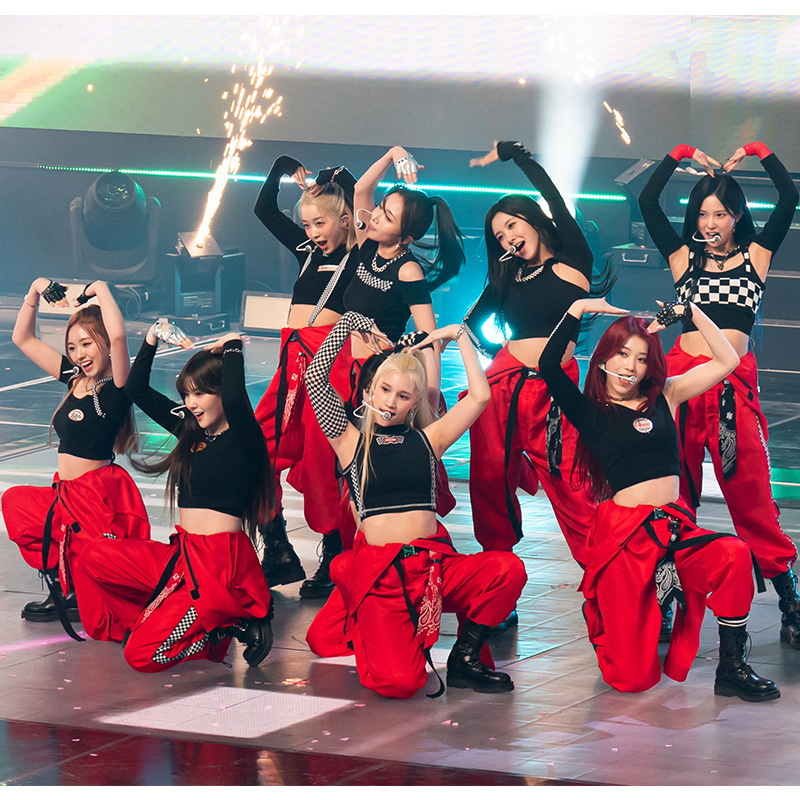 K-Pop Girl Group Kepler Style Jazz Dance Stage Performance Outfit for Students and Adults, Korean Dance Competition Street Dance Costume K-Pop Girl Group Kepler Style Jazz Dance Stage Performance Outfit for Students and Adults, Korean Dance Competition Street Dance Costume