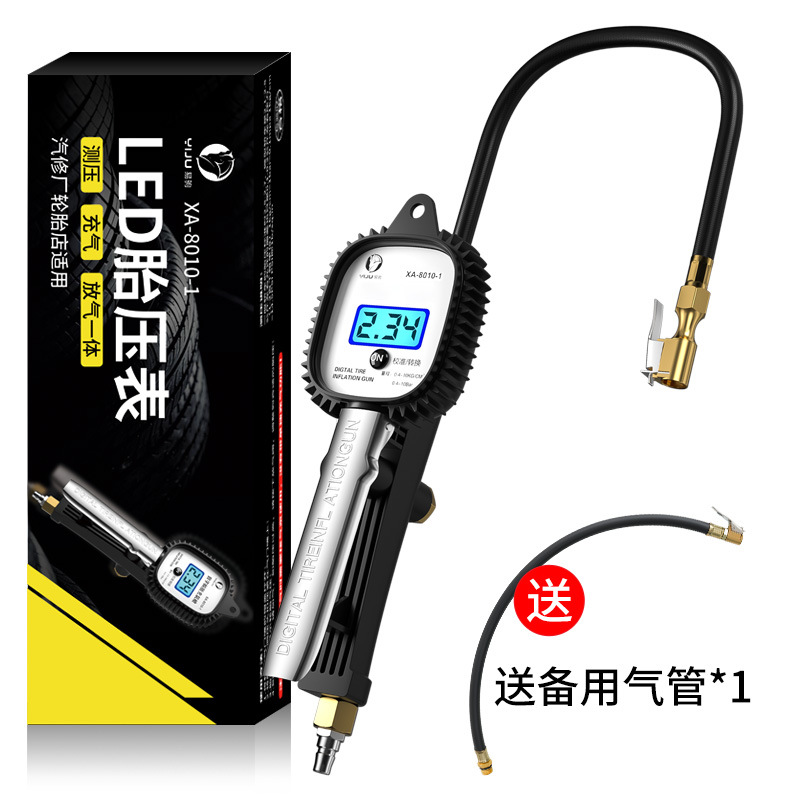 Manómetro de presión de aire medidor de presión de neumáticos de alta precisión con cabeza inflable bomba de aire del coche Monitor de presión de neumáticos pantalla digital pistola de aire image 8