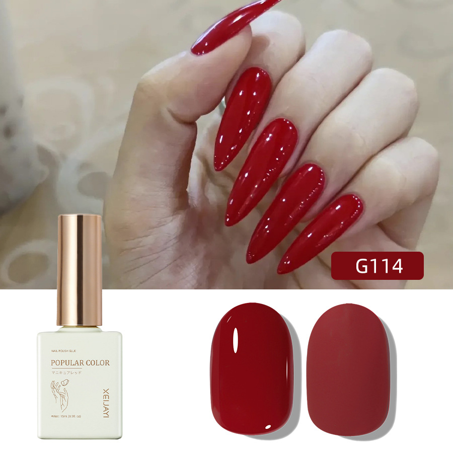 Solid color new white nail polish gel naked through nail shop special high nail polish lasting firm factory wholesale