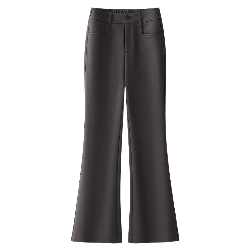 Grey Casual Suit Women's Pants Spring and Autumn 2024 New Arrival Small Women's Micro-lousers Horn Pants Lyocell Trousers