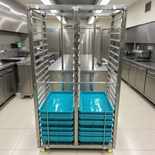 定制双排速冻车 蒸肉架子车 食品烘干冷冻周转车 不锈钢馒头推车
