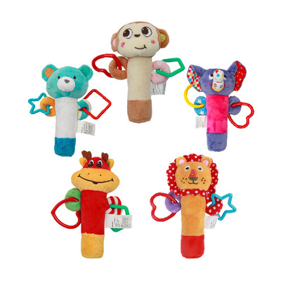 UAIBABI Rattle Appease animal BB baby baby Puppet doll Toys Newborn Hand stick