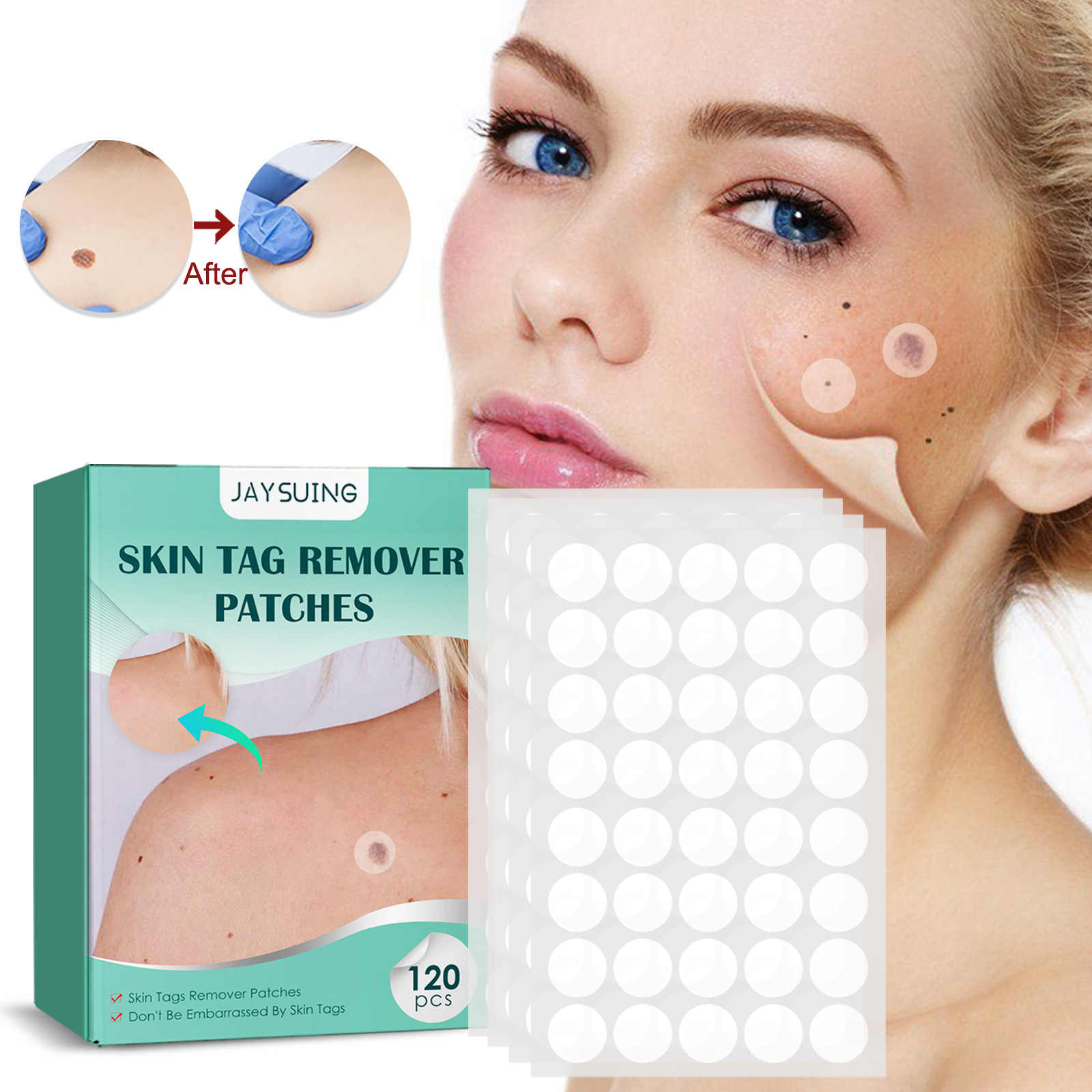Jaysuing Skin Care Patch Gentle Cleansing Skin Care Patch for Smoothing and Moisturizing Skin Portable Care Patch