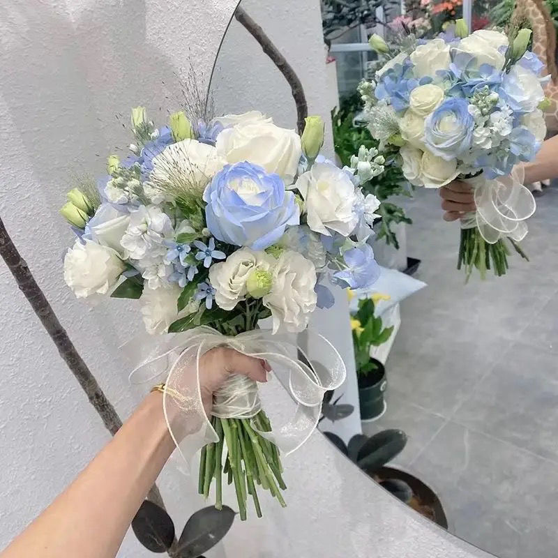 婚礼手捧花新娘手捧结婚出片郁金香领证仿真花拍照道具七夕|undefined
