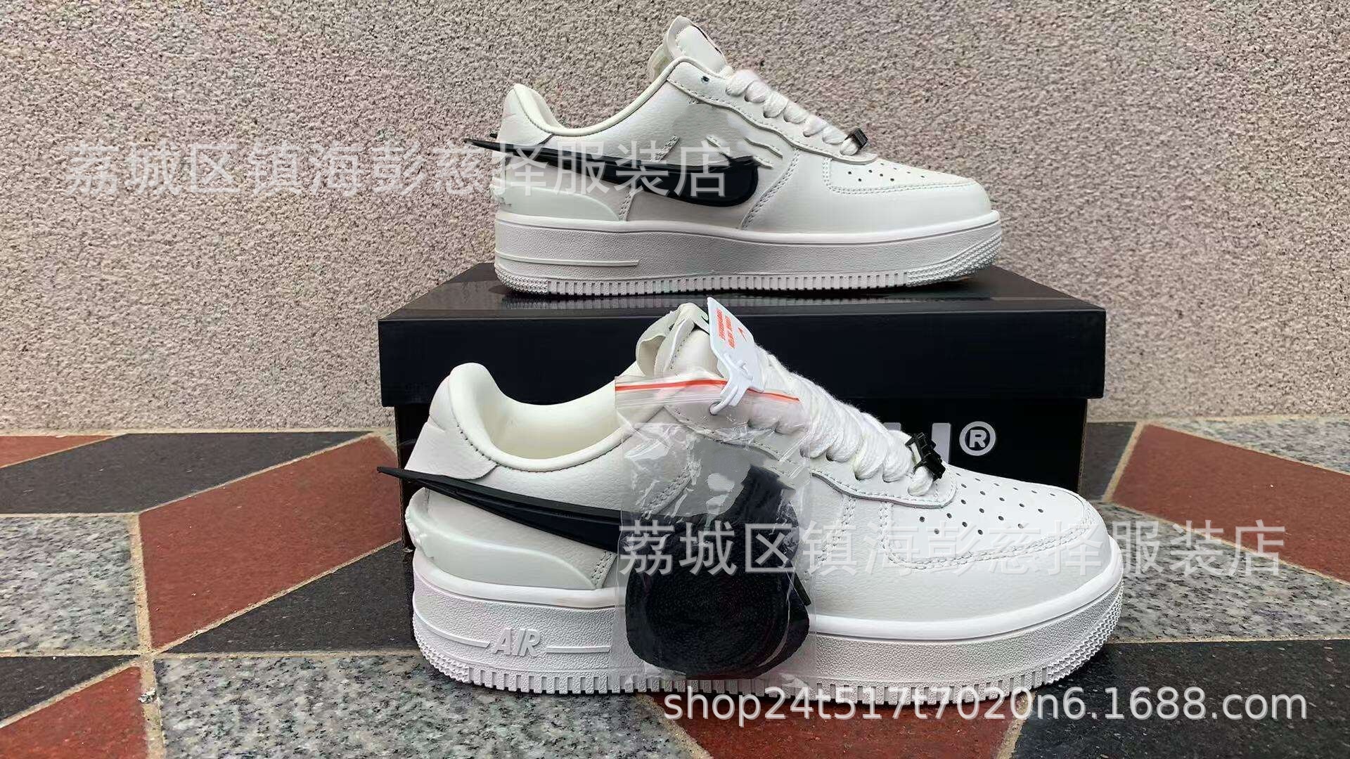 Precio de fábrica Putian puro nivel de cabeza original AF1 Halloween trigo negro y blanco panda baja fuerza aérea No. 1 comercio exterior transfronterizo