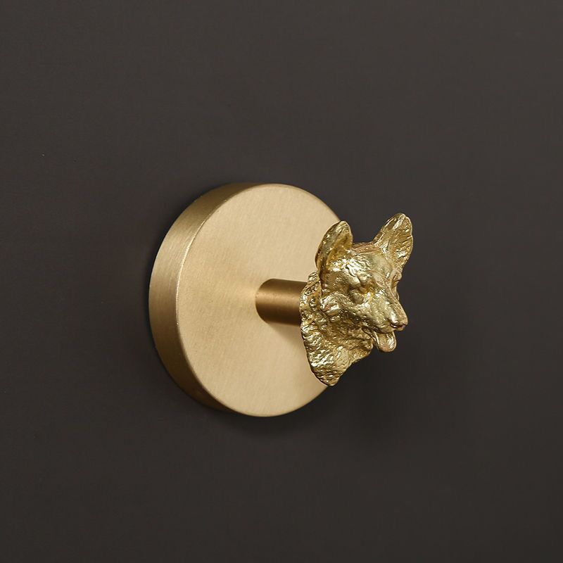 Gancho de pared creativo de estilo europeo después del cierre de la puerta del pasillo Gancho de ropa sin clavos de latón al por mayor de fábrica