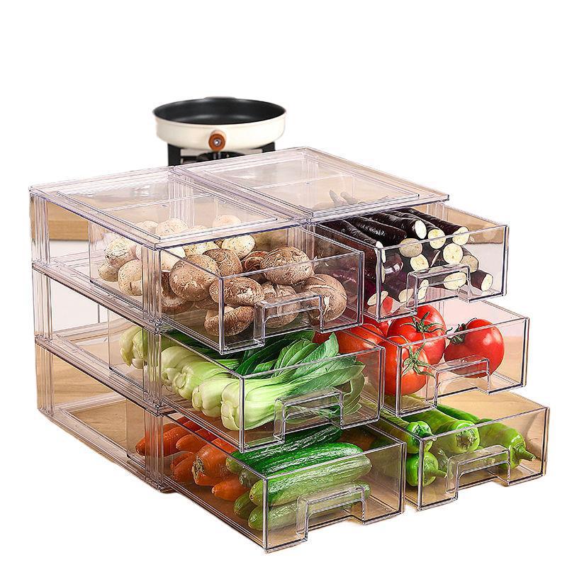 野菜仕分けボックス冷蔵庫収納ボックスペット引き出し冷凍保存収納果物と野菜の収納ボックス|undefined