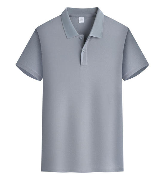 Solid color breathable classic polo for work