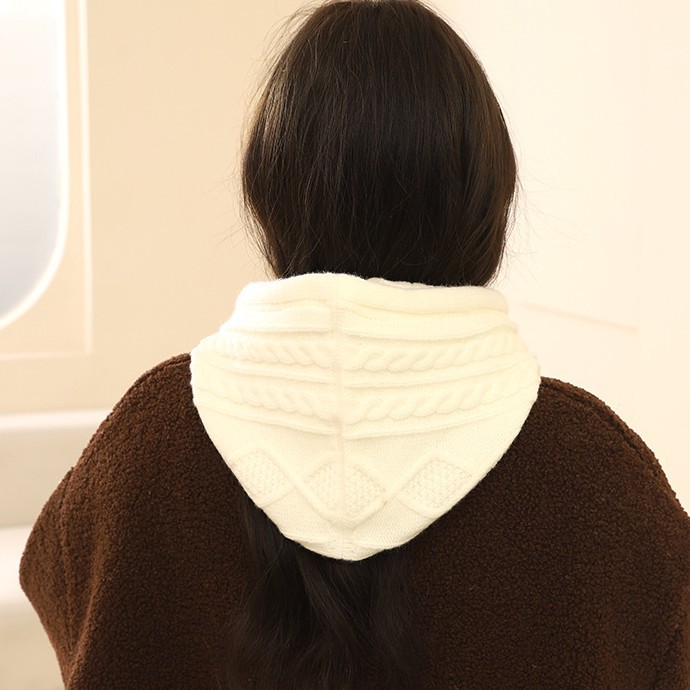 cashmere women's thickened knitted with a collar for both autumn winter warmth and windproof versatility._voghion.com