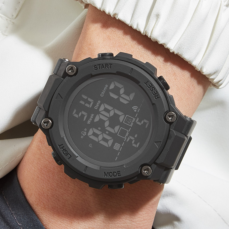 Nuevo al aire libre montañismo deportes reloj de alarma reloj electrónico de moda reloj electrónico multifuncional de moda de los hombres reloj electrónico al por mayor