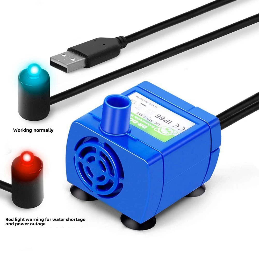 Поилка-диспенсер с водяным насосом USB DC, индикатор низкого уровня и отключения питания, энергосберегающая поилка для кошек и собак