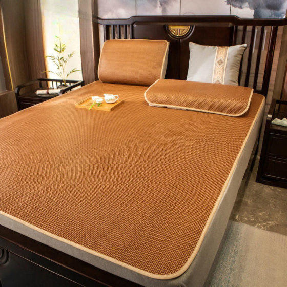 Three-Piece Mat Set. Mi. Mi. Single Bed Mat, Foldable Ice Silk Mat