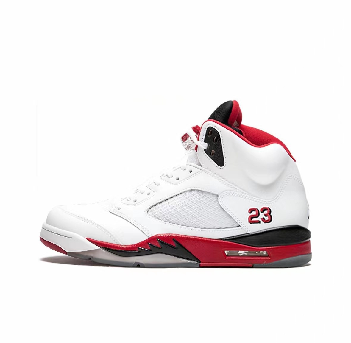 Pedidos de comercio exterior de fábrica de zapatos Putian AJ5 zapatos de baloncesto Liuchuan arce negro y blanco alas de cicada Jiao5 zapatillas de amortiguación de aire image 8