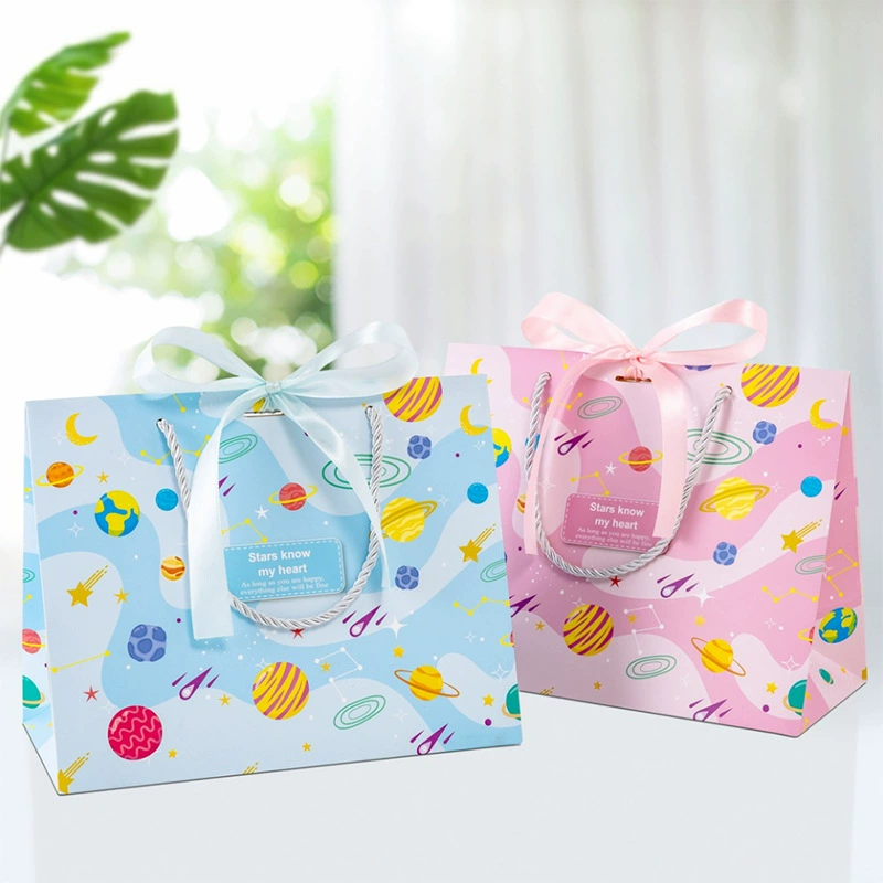 Подарочный пакет на день защиты детей, подарочный пакет на день защиты детей в детском саду, бумажный пакет, подарочный пакет с рисунком, милый сувенирный упаковочный пакет