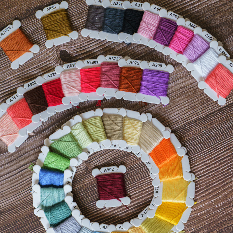 手作業刺繍diy刺繍糸十字刺繍編み刺繍糸4メートル8メートル源工場手作業補助材料|undefined
