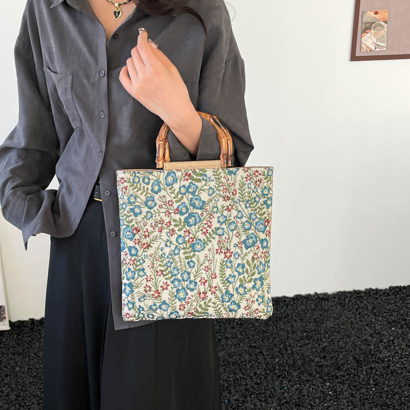 2026 nueva bolsa de mano de gran capacidad de mujer de algodón coreano de moda universal bolsa de viaje bolsa de trabajo